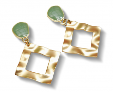 Aretes Cuadrados dorados 